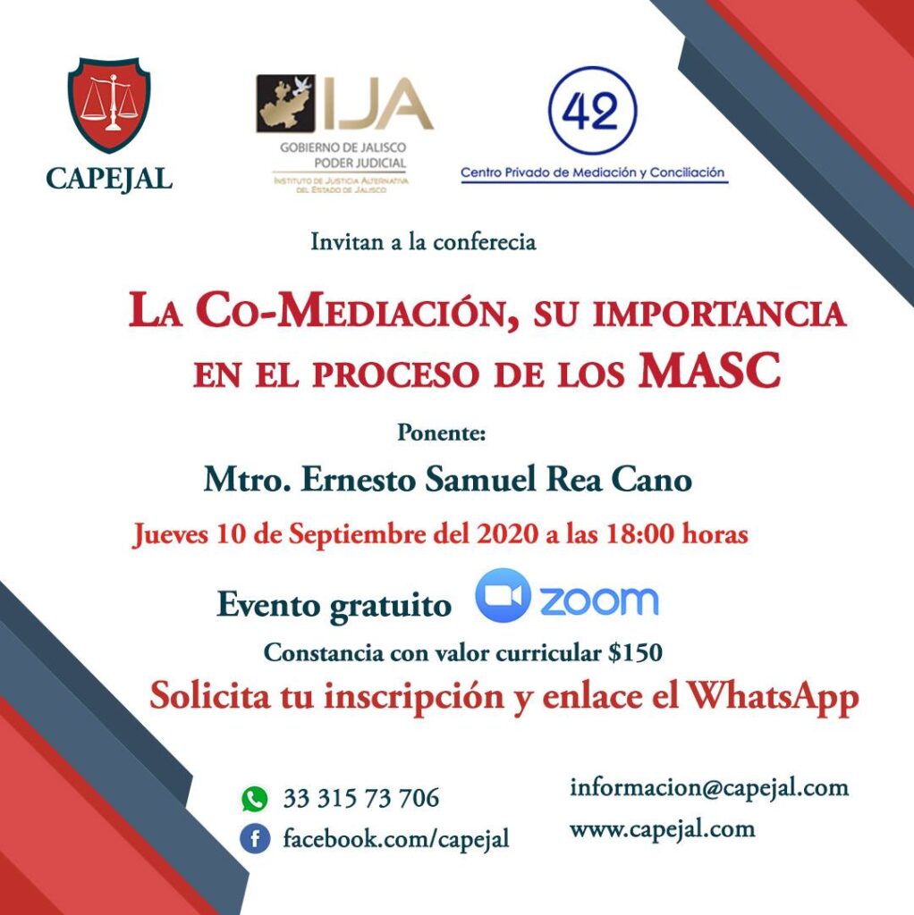 La co-mediación. Su importancia en el proceso de los MASC – ON LINE