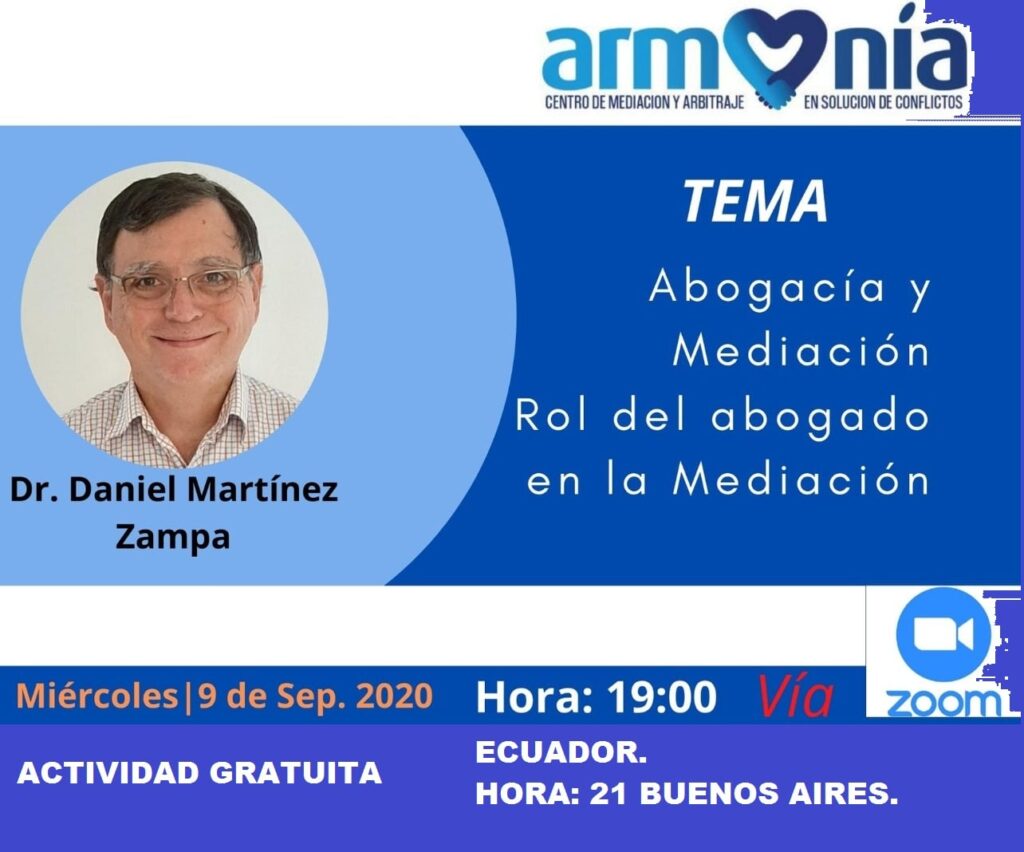 Abogacía y Mediación. Rol del Abogado en la Mediación – ON LINE