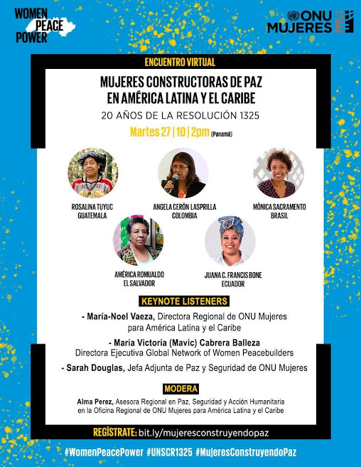 Mujeres constructoras de paz en América Latina y el Caribe. 20 años de la Resolución 1325 – ON LINE