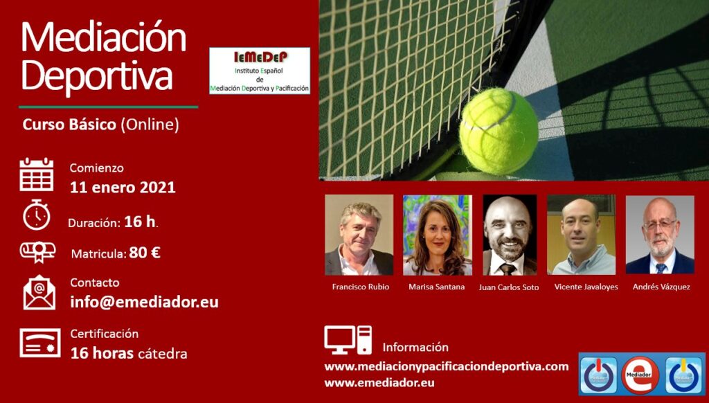 Mediación deportiva – ON LINE