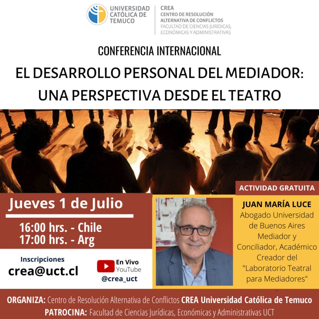 El desarrollo personal del mediador: una perspectiva desde el teatro – ON LINE